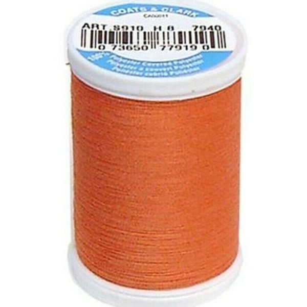 Coats & Clark ~ All Purpose Thread, 250 yd ~ (S910-7940 - Coral Rust)