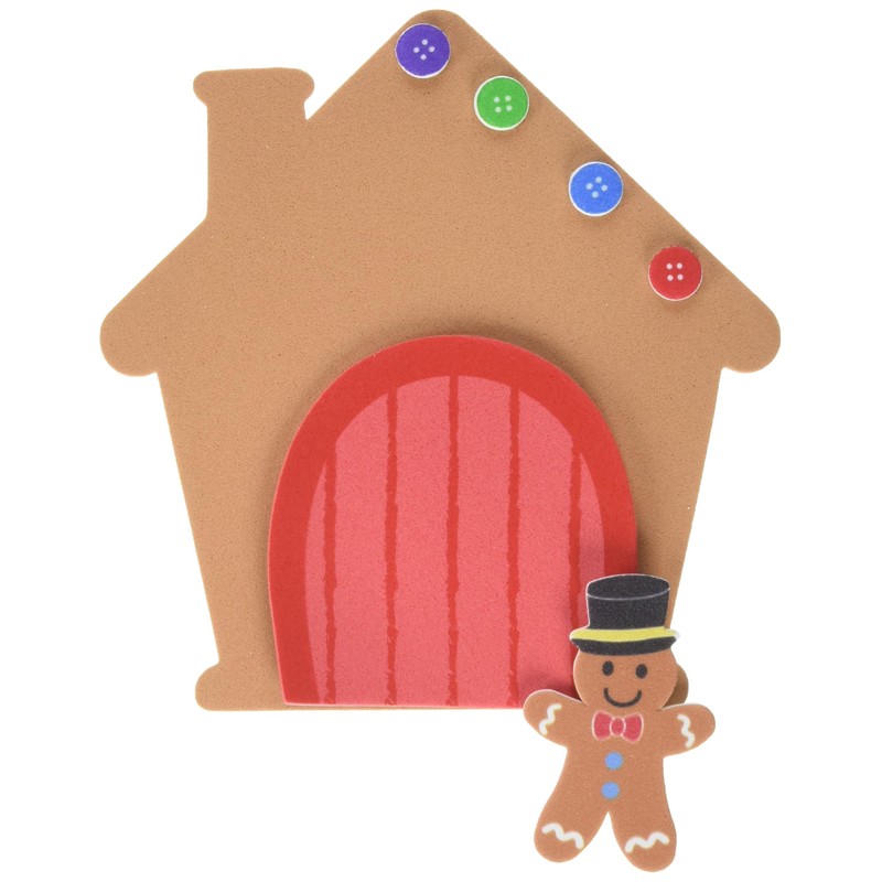 Baker Ross FX301 Gingerbread House Fairies Door Craft Set of