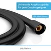 Bächlein Plastic Shower Hose with Double Twist Protection, Glossy Black,