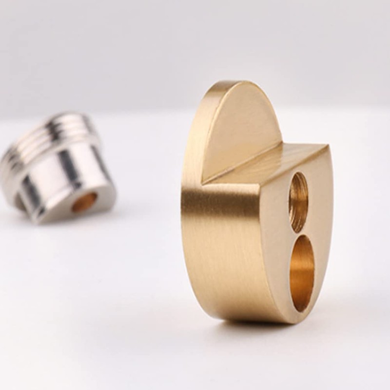 Ackron Mirror Brackets, 4Pcs Aluminum Wall Mount, Gold, 5-11mm Thick
