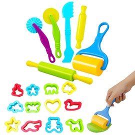 18 Pcs Playdough Sets,Playdough Accessories Modeling Clay Tools Set,Play Dough Tools Creation Educational Toy Accessories,Playdough Tools Set Use for Modeling Tools DIY Toddlers Boys Girls
