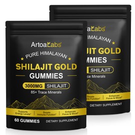 3000mg Shilajit Gummy Bears Pure Himalayan Shilajit Gold Gummy Bears Over 85 Trace Elements Rich in Ashwagandha Gokshura Supports Energy Levels, Immune System (2)