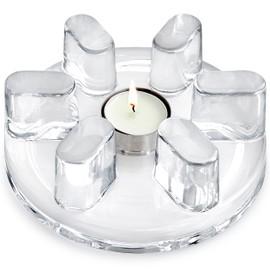 Teabloom Petals Tea Warmer – Elegant Glass Teapot Warmer with Tealight Candle | Universal Fit for Most Teapots | Durable Soda-Lime Glass Design