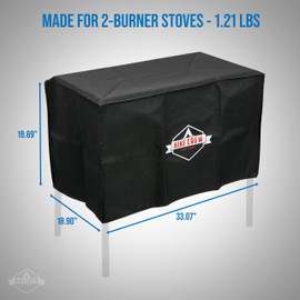 Hike Crew Heavy Duty 2-Burner Stove Storage Cover | 600D Material, Water and Corrosion Resistance 33.07” x 18.90” x 19.69”
