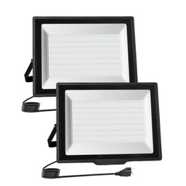 uwiner 200W Flood Lights Outdoor,9000LM Bright Work Light,6500K Daylight White LED Flood Light Outdoor, IP66 Waterproof Exterior Floodlight for Yard Garage Stadium 2 Pack