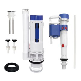 Ulinlo Pouly 2-Inch Dual Flush Valve Repair Kit for 2-Piece Top-Flush Toilet,Includes 9.7" Height Flush Valve,Fill Valve,1.4" Threaded Button, Gasket, and Bolts.