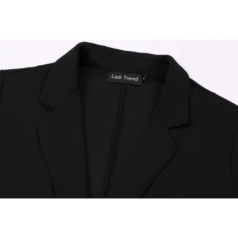 LADI TREND Womens Blazer Suit One Button Suit Notched Lapel