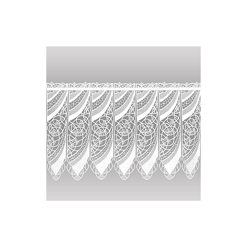 atelier alles-Spitze White lace panel curtain Malu made of real