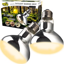 ReptiKing Reptile Heat Lamp Bulbs, 2-Pack 75W Daylight Basking Spot, 2024 G3, Bearded Dragon/Turtle/Lzard/Gecko Light Bulb, UVA Heat Lamp, Basking Light for Reptiles