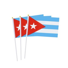 Cuba Flag Cuban Hand Held Small Mini Stick Flags Decorations International Country World Flags For Party Olympics Festival Parades Parties Decor (20 pack) (Cuba)