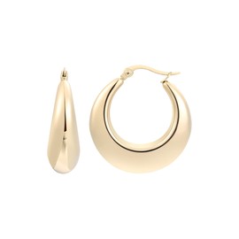 XENOX® Round Earrings – Women's Earrings Made of High-Quality Stainless Steel, 100% Waterproof, Stainless Steel, No Gemstone