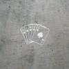 Transparent Decal Stickers Of Spade Royal Straight Flush Poker Hand