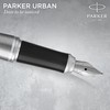 Parker Urban Fountain Pen, Metro Metallic, Medium Nib with Blue
