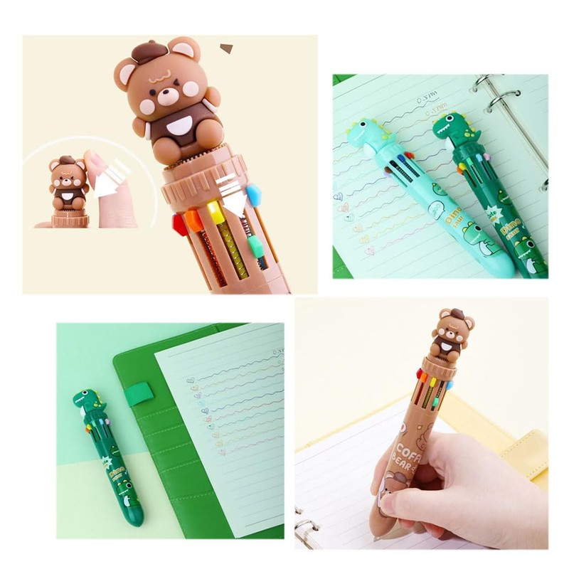 Bombinate 10 Colors Ballpoint Pen Oil Based Ball Pen Animal