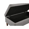 Ball & Cast Storage Ottoman Benches, Walnut & Gray