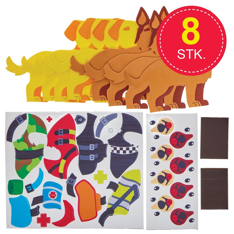 Baker Ross FN069 Service Dog Magnet Kits - 8 Pack