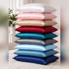 Silk-Style Pillowcase for Bedroom Bedding – Smooth Solid Color Pillow