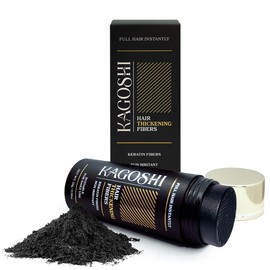 KAGOSHI Hair Fibre, 28 g, Hair Thickening, Hair Filler, Pouring Hair, Scattered Hair for Hair Thickening, Hair Powder, Hair Powder, Thickening, Instant Effect (Black)