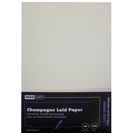 Paper State Soho Script A4 100gsm Laid Paper - Champagne (50 Sheets)