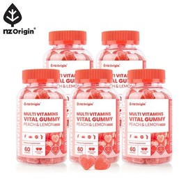3+2 Peach Lemon Flavored Multivitamin Vital Gummies (60 Gummies, Total 5-Month Supply) / 3+2 복숭아레몬맛멀티비타민 바이탈 구미 60구미 총 5개월분)