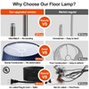 Nintiue Dimmable Floor Lamp, 1000 Lumens LED Edison Bulb Included,