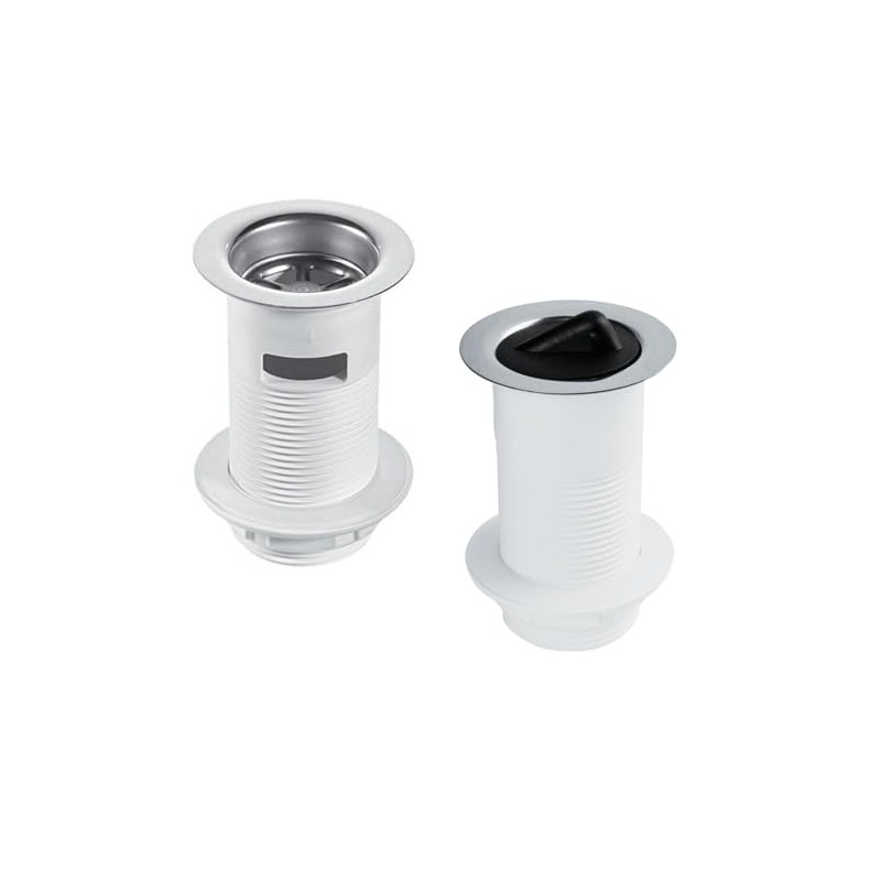 McAlpine BSW2 1.25" White Plastic Basin Waste - Backnut Model