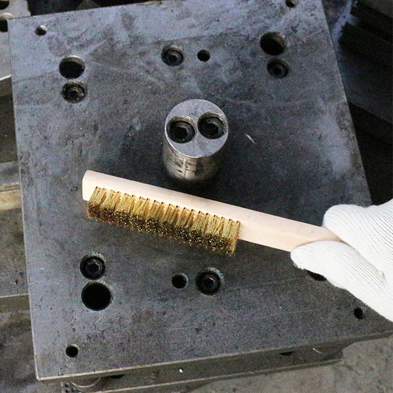 MAXMAN Brass Brush 3Pcs, Soft Brass Bristle Wire Brush for