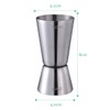 Stainless Steel Jigger Bar Craft Dual Spirit Measure Cup 25ml/50ml