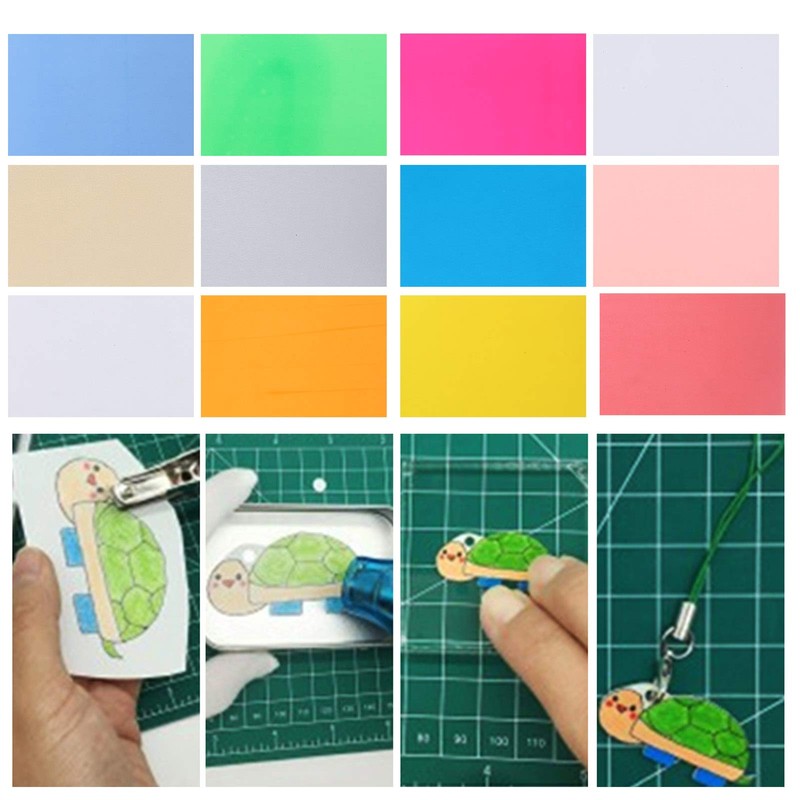 Shrink Film Sheets, Pack of 12, Colourful Shrink Films, Papers,