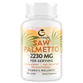 Gesundgeist Saw Palmetto for Women Hair Loss - DHT Blocker with 5-in-1 Blend for Hair Growth, Skin & Nails, Urinary Wellness - Extra Strength Saw Palmetto Supplement - 90 Capsules
