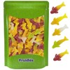 Fruidles Sour Gummy Sharks, Mixed Variety Fruit Shark Gummies (Half-Pound)