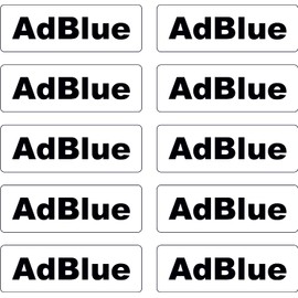 Stickerloveshop 10 x Sticker Liquids Fuel Marking Tank Cap Canister Car Note Fuels AdBlue Petrol Mix Diesel Water Aspen Super (AdBlue)