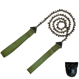 Mastiff Gears® Pocket Chainsaw, 24 Inch Chain (33 teeth) or 36 Inch Chain (48 teeth), Ultimate Hand Saw Tool for Your Survival Gear or Emergency Kit, Essential Tool for Camping, Hunting, Fishing, Road Trip, Tree Cutting etc. (24 Inch Chain)
