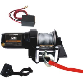 BULLDOG Winch 15001 Winch (2000lb ATV with Mini-Rocker Switch, Mounting Channel, Roller Fairlead, 50 ft. Wire Rope)