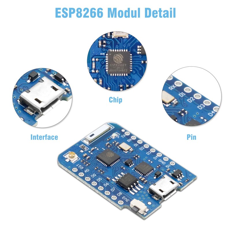 ESP8266 Mini PRO Development Board Binghe Pack of 3 ESP8266