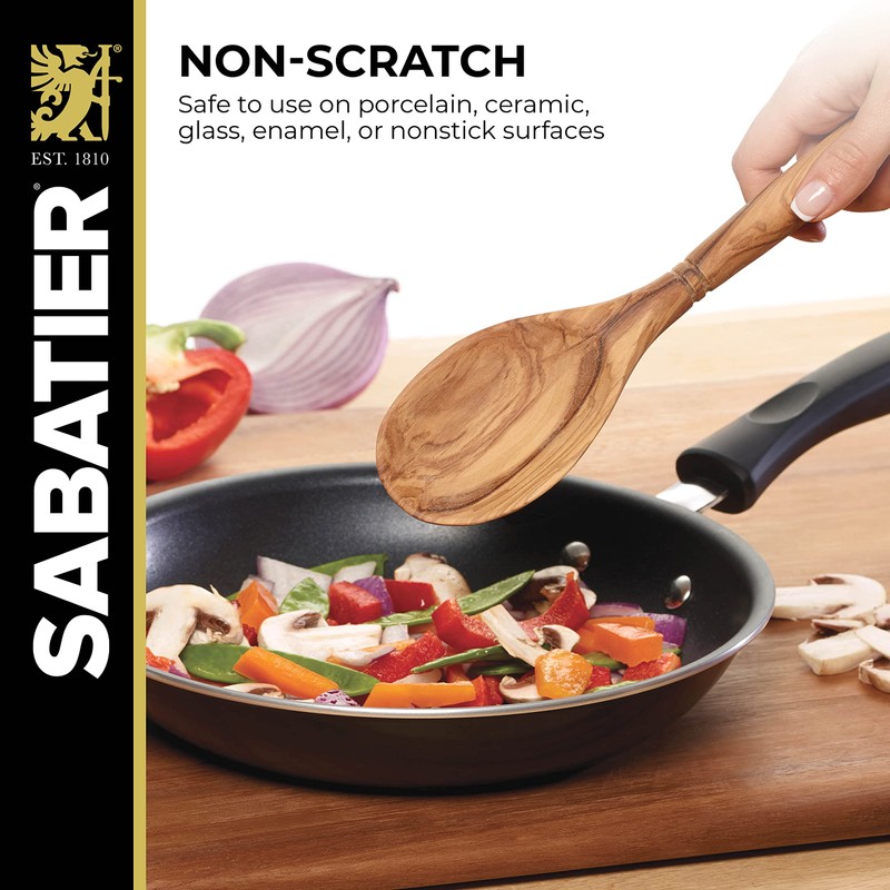 Sabatier Olivewood All-Purpose Spoon, Perfect for stirring, mixing, basting, or
