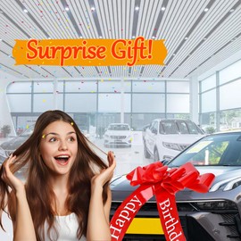 Red Large Bow for Car, Gift Bow, Large Car Bow, Car Bow Large Bow for Bicycle and Bow with Suction Cup Birthday Car (23 inches Happy Birthday)