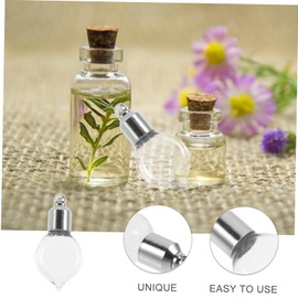 PACKOVE 10pcs Mini Glass Perfume Bottles Empty Refillable Bottles Screw Caps for Diy Jewelry