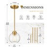 Audickic Pendant Lights Kitchen Island, Modern Gold Pendant Light with