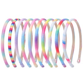 Fishdown Thin Glitter Headbands for Girls,Glitter Sequin Headbands for Girls, Skinny Sparkle HairbandsHeadbands for Women Sparkle Headbands for Toddler Girls Non-slip