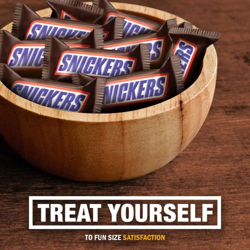 SNICKERS Milk Chocolate, Fun Size Candy Bars, Individually Wrapped (2