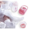JC Toys Soft Body La Newborn in White Bunting and