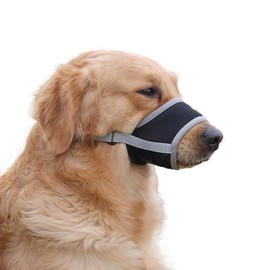 Coogime Muzzle for Dogs, Soft Muzzle with Breathable Mesh Cover, Adjustable Loop, Breathable, Safer, Prevents Biting, Chewing and Barking (Grey, XXL)