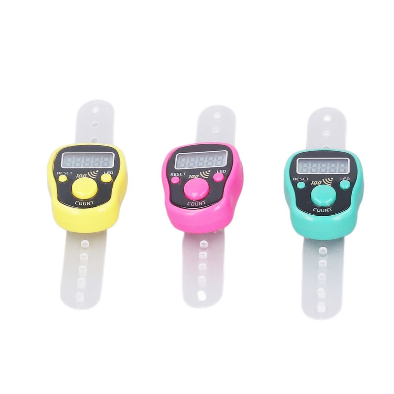 6 Pcs Electronic Finger Counter Portable Lightweight Adjustable Ring Clicker