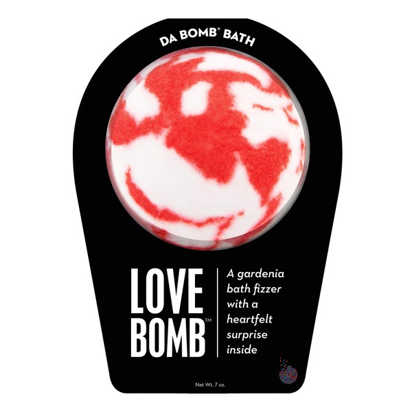 Da Bomb Love Bath Bomb, Red/White