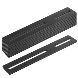 10 PCS Black Adjustable Flat Mending Plate with Slotted Hole for 1/4" Bolt, 8-1/2" x 1-1/8", Thickness 1/8"
