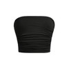 RoseSeek Girl's Ruched Strapless Tube Top Sleeveless Cropped Bandeau Basic