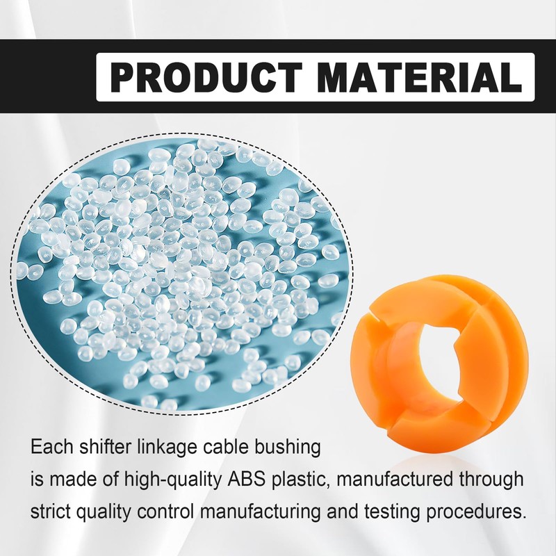 SYudwen 2 Pcs Transmission Shift Cable Repair Orange Bushing, Compatible