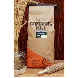 Fairhaven Mill Organic Yellow Whole Corn Grains - 25-lbs - Non-GMO, Kosher Dry-Milled Yellow Whole Corn Kernels - Not Suitable for Popcorn - 02510