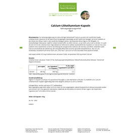 Sanct Bernhard Calcium Lithothamnium Capsules with 610 mg Lithothamnium Calcareum Powder, 120 Capsules